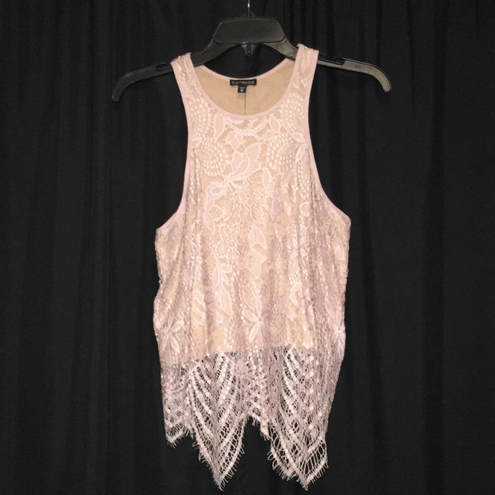mauve lace express tank